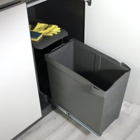 Emuca kuchynský triedič odpadu, 1 x 30 litrov, spodná montáž a automatický výsuv, oceľ a plast, antracitovo sivá 5