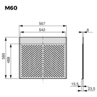 Protecție pentru baza dulapului de bucătărie Emuca M60, pentru chiuvetă, 567 x 580 mm, grosime 16 mm, plastic gri antracit 4