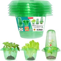 Emyimom Csigagyűrű 10db - Vegyszermentes Csigariasztó Karika Palántákhoz, Zöldségekhez - Újrahasznosított Műanyag, 24cm Átmérőjű Növényvédő  - Green 10Pieces 1