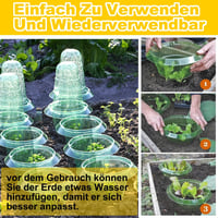 Emyimom Csigagyűrű 10db - Vegyszermentes Csigariasztó Karika Palántákhoz, Zöldségekhez - Újrahasznosított Műanyag, 24cm Átmérőjű Növényvédő  - Green 10Pieces 8