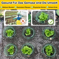 Emyimom Csigagyűrű 10db - Vegyszermentes Csigariasztó Karika Palántákhoz, Zöldségekhez - Újrahasznosított Műanyag, 24cm Átmérőjű Növényvédő  - Green 10Pieces 6