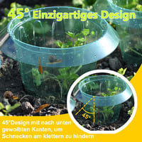 Emyimom Csigagyűrű 10db - Vegyszermentes Csigariasztó Karika Palántákhoz, Zöldségekhez - Újrahasznosított Műanyag, 24cm Átmérőjű Növényvédő  - Green 10Pieces 4