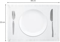 Encasa XO 4 darabos pamut terítő szett fehér, 48x32 cm, gépben mosható - 48x32 cm, White 4
