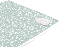 Encasa XO vasalóalátét 120x70cm párnázott zöld leveles hőálló asztal vagy ágy vasaláshoz - 120X70 cm, Green Leaflets 1