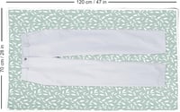 Encasa XO vasalóalátét 120x70cm párnázott zöld leveles hőálló asztal vagy ágy vasaláshoz - 120X70 cm, Green Leaflets 2
