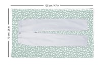 Žehliaca podložka Encasa XO, tepelne odolná, s 3 mm polstrovaním – zelené listy – 120x70 cm 2