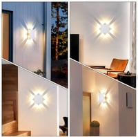 ENCOFT LED Fali Lámpa 8W IP65 Vízálló Beltéri-Kültéri Világítás - 3000K Meleg Fehér Alumínium Fényforrás Fürdőszobába, Nappaliba, Kertbe 5