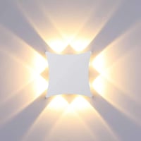 ENCOFT LED Fali Lámpa 8W IP65 Vízálló Beltéri-Kültéri Világítás - 3000K Meleg Fehér Alumínium Fényforrás Fürdőszobába, Nappaliba, Kertbe 1