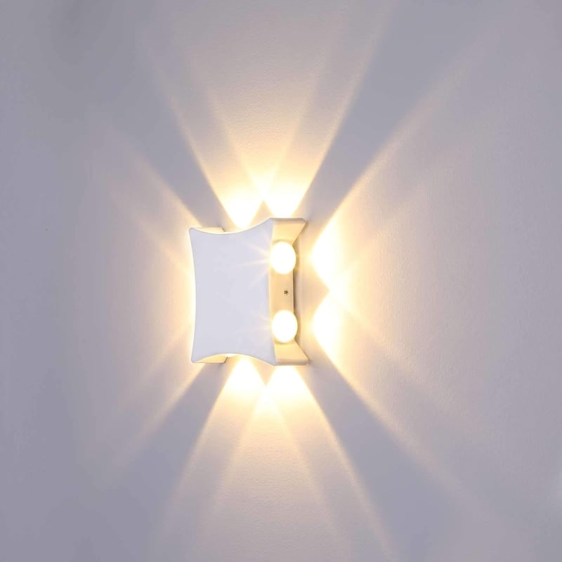 ENCOFT LED Fali Lámpa 8W IP65 Vízálló Beltéri-Kültéri Világítás - 3000K Meleg Fehér Alumínium Fényforrás Fürdőszobába, Nappaliba, Kertbe