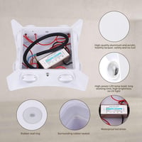 ENCOFT LED Fali Lámpa 8W IP65 Vízálló Beltéri-Kültéri Világítás - 3000K Meleg Fehér Alumínium Fényforrás Fürdőszobába, Nappaliba, Kertbe 4