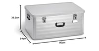 Enders Alubox TORONTO 130 L aluminijska kutija za pohranu – debljina stjenke 1 mm, vodootporna, otporna na prašinu, složiva, transportna kutija 4