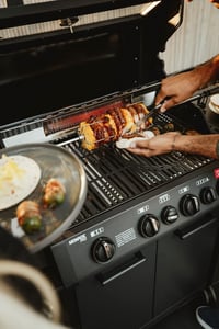 Enders Grillspieß Pro rozsdamentes acél nyársaló Kansas II, Monroe, Colorado, Chicago 3+4 égős grillhez, 10 kg teherbírás, elektromos motor, #7908 3