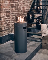 Enders Nova LED L plinski kamin za terasu s ambijentalnom rasvjetom, Eco Green tehnologijom plamenika, siva/crna 6