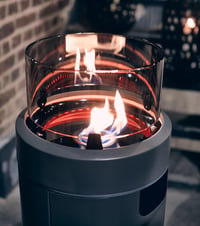 Enders Nova LED L plinski kamin za terasu s ambijentalnom rasvjetom, Eco Green tehnologijom plamenika, siva/crna 5