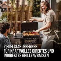 Enders Urban II Pro gázgrill, asztali grillsütő, 2 égővel, rozsdamentes acél 2