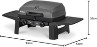 Enders Urban II Pro gázgrill, asztali grillsütő, 2 égővel, rozsdamentes acél 7