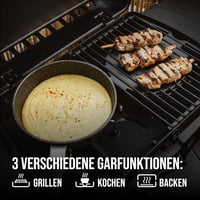 Enders Urban II Pro gázgrill, asztali grillsütő, 2 égővel, rozsdamentes acél 5