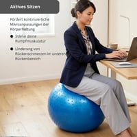 Endless Anti-Burst gymnastická lopta 65 cm – Hrubá PVC lopta na cvičenie pre fitness, pilates a tréning rovnováhy – Balančná lopta na sedenie na domáce aj profesionálne použitie v posilňovni 2