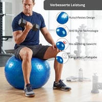 Endless Anti-Burst gymnastická lopta 65 cm – Hrubá PVC lopta na cvičenie pre fitness, pilates a tréning rovnováhy – Balančná lopta na sedenie na domáce aj profesionálne použitie v posilňovni 4
