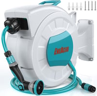 ENEACRO 30m Fali Locsolócső Tartó Automatikus Felcsévélővel és 10 Funkciós Fúvókával 1