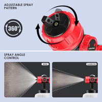 ENEACRO HVLP festékszóró rendszer 700W, 1200 ml tartállyal, 5 sárgaréz fúvókával (1-3 mm) 5