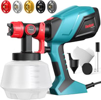 ENEACRO HVLP festékszóró rendszer 700W, 1200 ml tartállyal, 5 sárgaréz fúvókával (1-3 mm) 1
