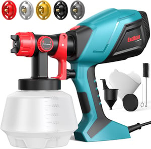 ENEACRO HVLP festékszóró rendszer 700W, 1200 ml tartállyal, 5 sárgaréz fúvókával (1-3 mm)