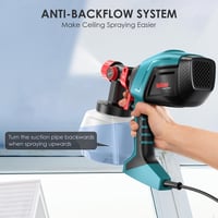ENEACRO HVLP festékszóró rendszer 700W, 1200 ml tartállyal, 5 sárgaréz fúvókával (1-3 mm) 6