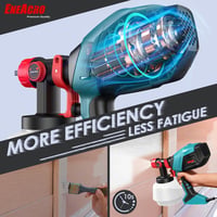 ENEACRO HVLP festékszóró rendszer 700W, 1200 ml tartállyal, 5 sárgaréz fúvókával (1-3 mm) 7