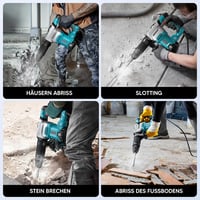 ENEACRO SDS-Max Beton Vésőkalapács 1300W 20J Vibráció Kontroll Szerszámtáskával 7