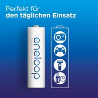 Set 8 acumulatori reîncărcabili NiMH AAA eneloop - 800 mAh, capacitate mare, tip R03 2
