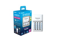 Nabíjačka batérií eneloop SmartPlus AA/AAA Ni-MH + 4× AA 2000 mAh batéria, rýchlonabíjanie 1,5 hodiny, LED indikácia, 10 bezpečnostných funkcií 1