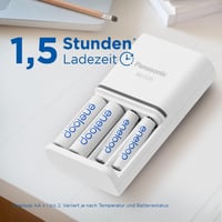 Nabíjačka batérií eneloop SmartPlus AA/AAA Ni-MH + 4× AA 2000 mAh batéria, rýchlonabíjanie 1,5 hodiny, LED indikácia, 10 bezpečnostných funkcií 4