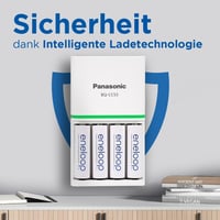 Nabíjačka batérií eneloop SmartPlus AA/AAA Ni-MH + 4× AA 2000 mAh batéria, rýchlonabíjanie 1,5 hodiny, LED indikácia, 10 bezpečnostných funkcií 5