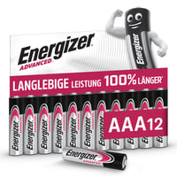 Alkalická batéria Energizer Advanced AAA – 12 ks, 1,5 V, životnosť 10 rokov 1