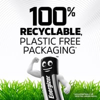 Alkalické batérie Energizer Alkaline Power 9V, balenie pre detektory dymu a elektroniku, 100% recyklovateľný obal — sada 7 ks 6