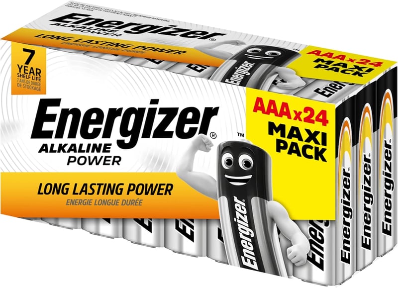 Energizer Max AAA Alkáli Elem - 7 Éves Eltarthatóság, Távirányítókhoz, MP3 Lejátszókhoz és Játékvezérlőkhöz, Tartós Mikro Ceruza Elem