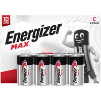 Alkalické batérie Energizer Max C LR14, 4 ks – 1,5V batérie s dlhou životnosťou do bateriek a hračiek 1