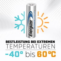 Lítiové ceruzkové batérie (AA) Energizer Ultimate Lithium, 1,5 V, odolné voči vytečeniu, životnosť 25 rokov, 3 ks (z originálneho balenia) 9