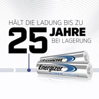 Lítiové ceruzkové batérie (AA) Energizer Ultimate Lithium, 1,5 V, odolné voči vytečeniu, životnosť 25 rokov, 3 ks (z originálneho balenia) 7