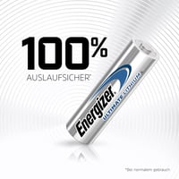 Lítiové ceruzkové batérie (AA) Energizer Ultimate Lithium, 1,5 V, odolné voči vytečeniu, životnosť 25 rokov, 3 ks (z originálneho balenia) 8