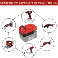 Adaptor baterie Energup pentru utilizarea acumulatorilor Makita 18V pe sculele electrice Einhell MT18EIN 4