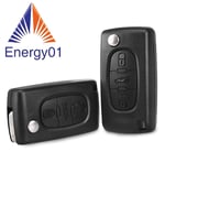 ENERGY 01 Auto ključ Kućište Citroen C2-C8 i Peugeot 207-5008 Modeli - 3 Tipke Daljinski Upravljač Kućište - Kompatibilno s Fiat Ulysse Vozilima 2
