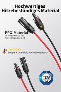 enernova Napelem Kábel 6mm² 10m IP67 Vízálló Multi-Contact Csatlakozó 6