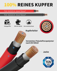 enernova Napelem Y Elosztó 4-6mm² IP68 Vízálló Napelemes Kábel 30A 1500V 2