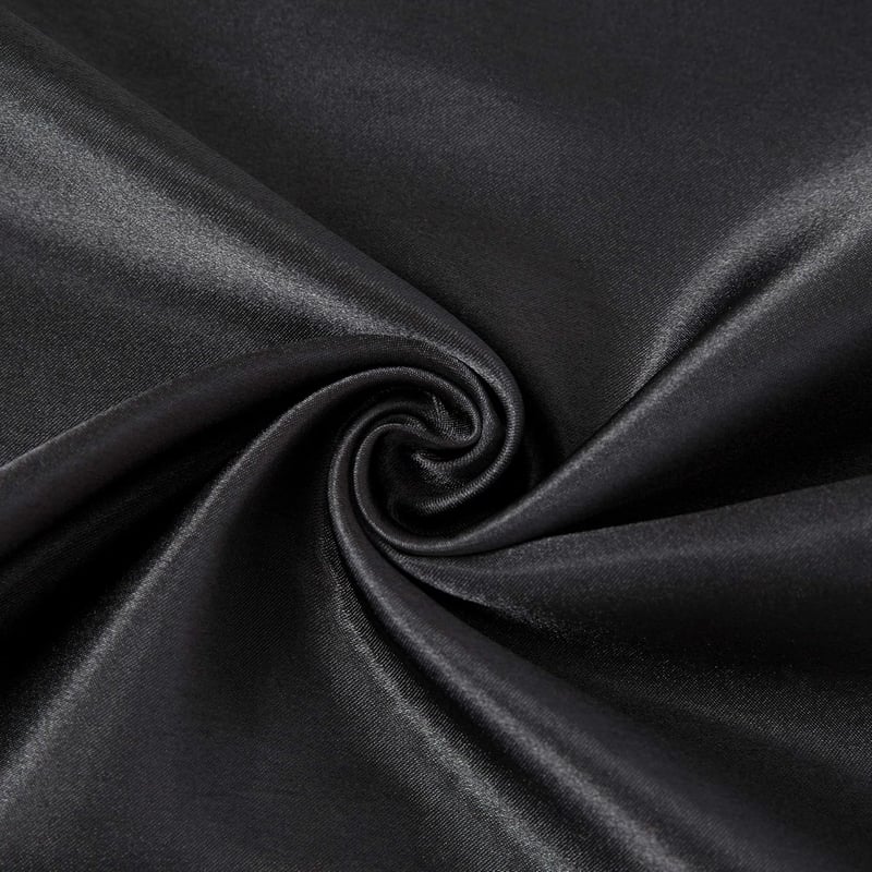 ENETIX Selyem Szatén Párnahuzat 2db Hajápolás Bőrprobléma Elleni 50×75cm Fekete Rejtett Cipzárral - 50×70 cm, Black