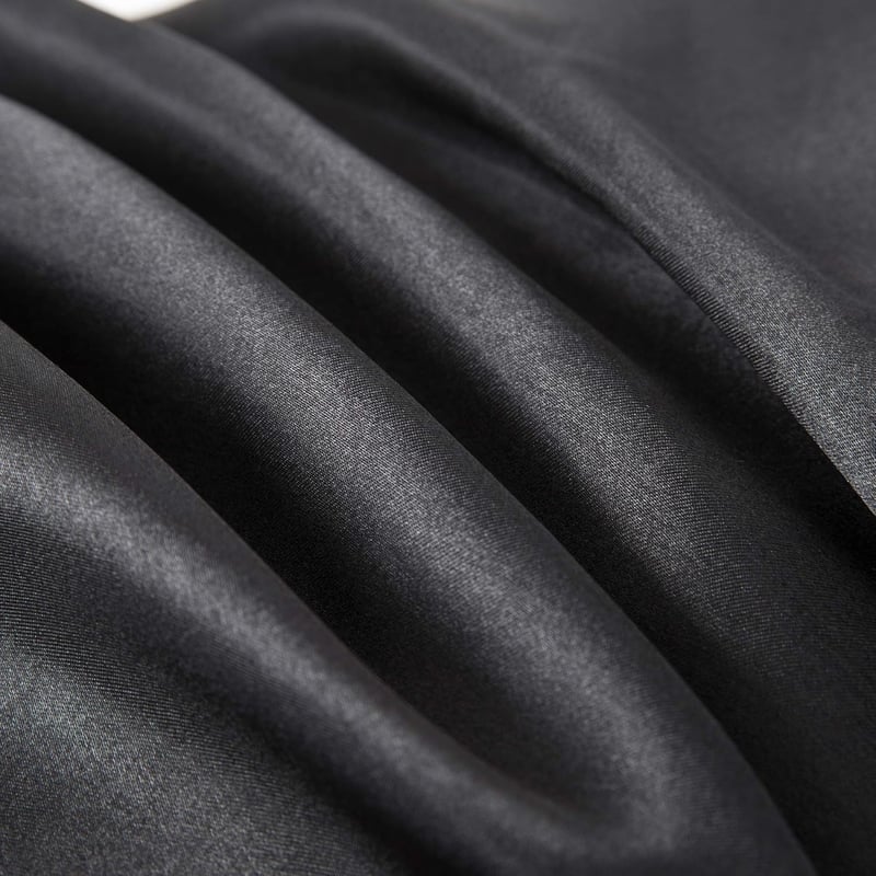 ENETIX Selyem Szatén Párnahuzat 2db Hajápolás Bőrprobléma Elleni 50×75cm Fekete Rejtett Cipzárral - 50×70 cm, Black