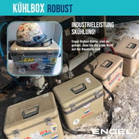 ENGEL Hűtődoboz 7,1L - Szivárgásmentes, Légmentes Hordozható Hűtőláda Kempingezéshez, Horgászathoz - Kisméretű Kemény Borítású Hűtőbox 9
