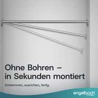 Galerie perdea fără găurire Engelbach, diametru 32 mm, tijă telescopică, 260-310 cm, crom 2