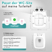 Capac WC Engelbach cu închidere lentă, formă pătrată, material antibacterian Urea-Duroplast, funcție de eliberare rapidă Quick-Release, montare simplă 5